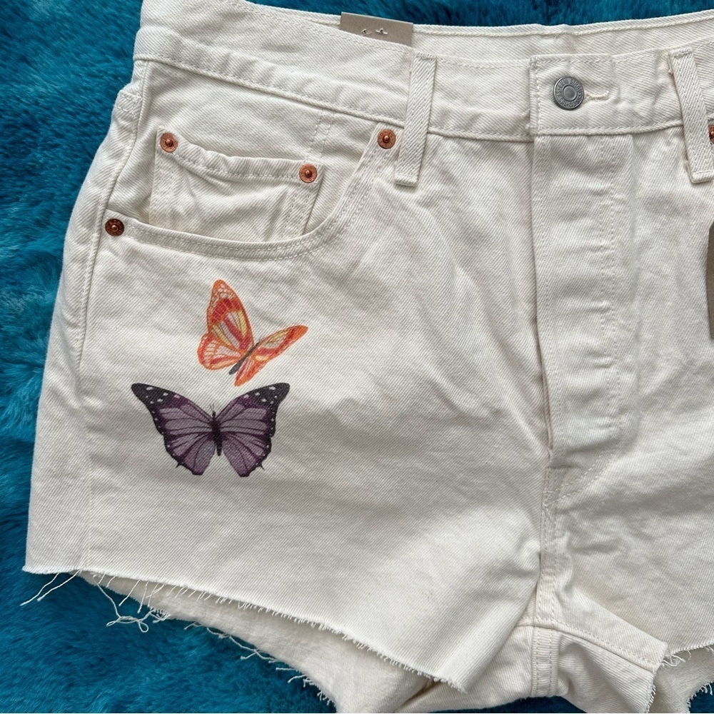 LEVI'S Women's 501 Cotton High-Rise Denim Shorts Size 32 - Picture 2 of 16
